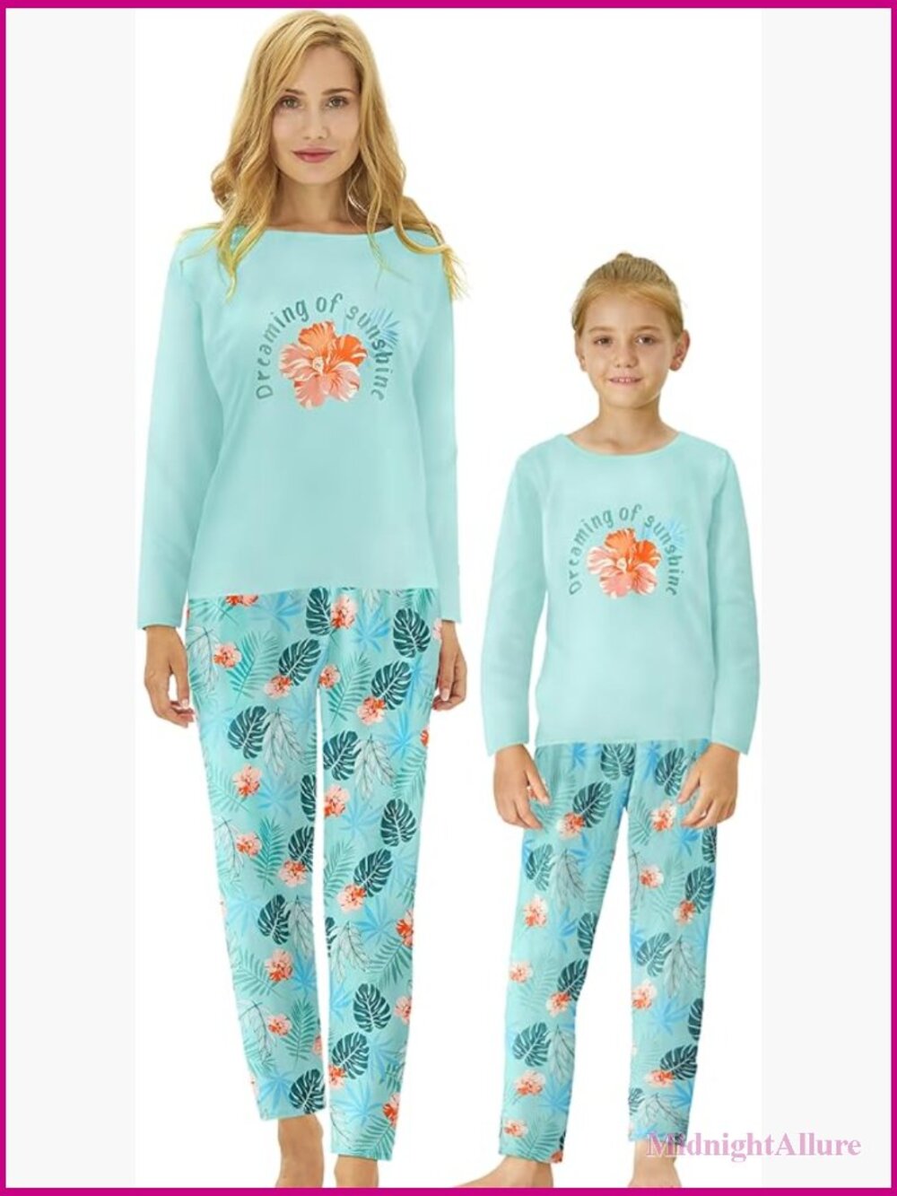 2-Piece Long Sleeve Pajama Set for Girls, Soft Sleepwear PJS Size 6-18